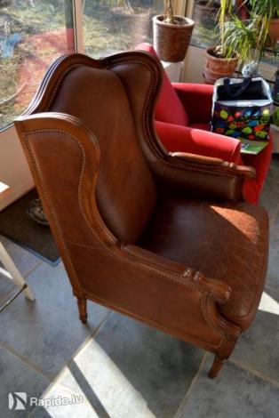 Big leather arm chair