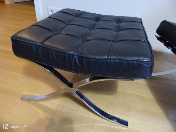 Vds chaise + Ottoman Barcelona cuir noir