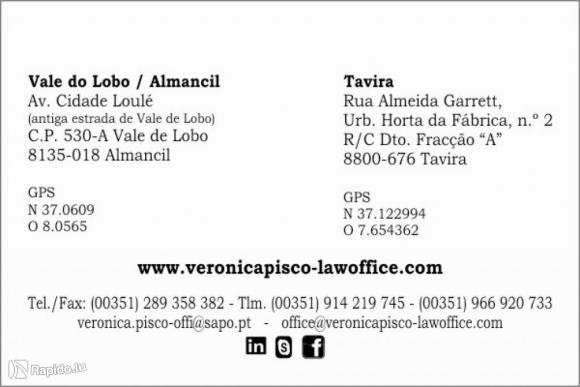 Verónica Pisco Advogados / Lawyers /Avocats /Abogados / Rechtsanwalte